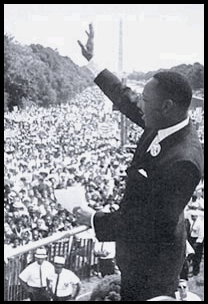 Dr Martin Luther King addresses March on Washington