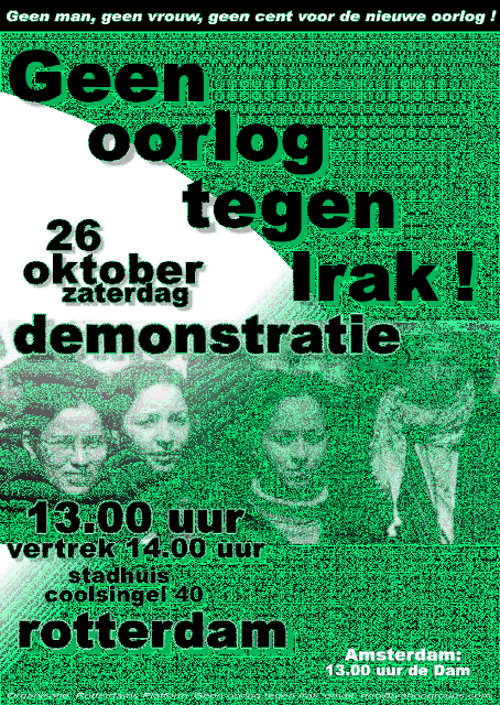 Anti war demonstration, Rotterdam