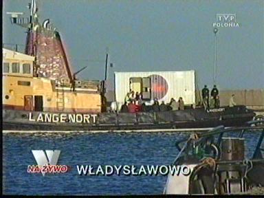 Aankomst van het schip in Polen, 2003