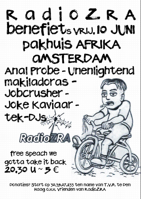 RadioZRA Benefiets Poster, print um, plak um!