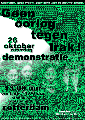 Affiche voor demonstratie Rotterdam, 26 october