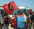 Protest tegen de Apartheidsmuur bij Checkpoint Barta'a, Jenin
