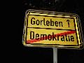 Caution! You are leaving the democratic sector for the Gorleben police state!