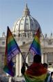 Gay and lesbian associations demonstrate on St. Peter's square against Pope 