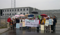 Protest (alleen voor Japanners) tegen de bajesboten 