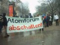 protest in front of the hotel where the german Atom-lobby meets