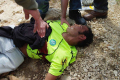 Basem Abu Rahmeh, moments after being shot (AAtW)