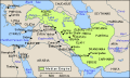Kaart van het rijk van de Meden; ongeveer 600 V.Chr.
