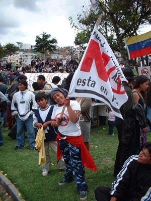 Anti FTAA festival in El Arbolito Quito (27-10-02)