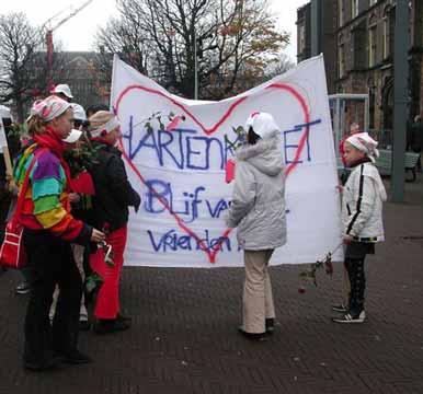 Foto van een eerdere actie in Den Haag