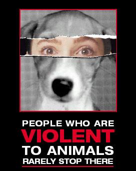 People who are violent to animals...
