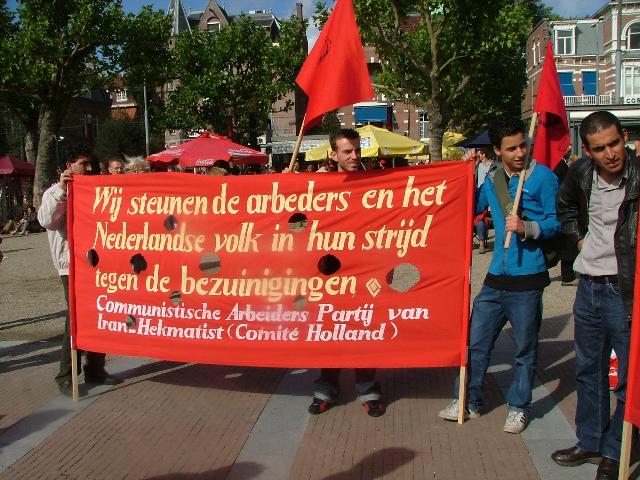 Iranian Communists support the Dutch warkers