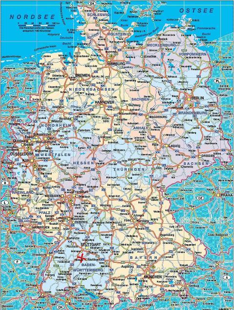 Tubingen, kaart Duitsland