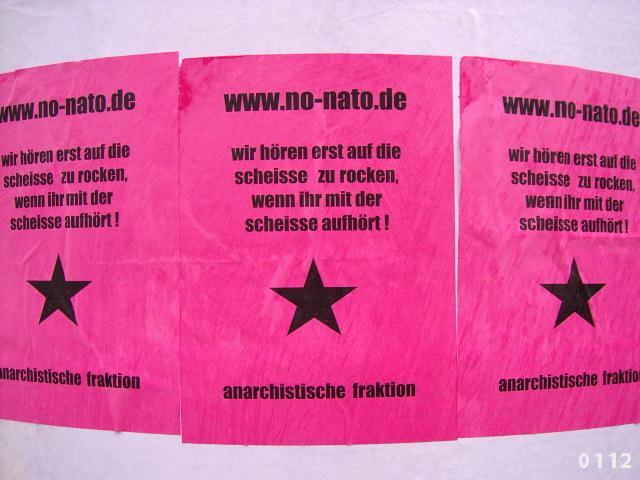 Anarchisten hielden een plakactie in Mnchen