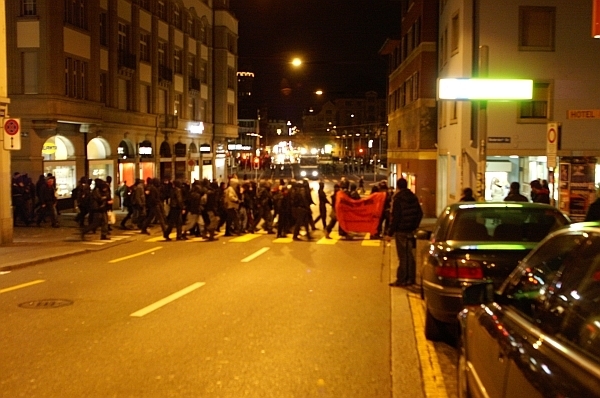 protests at night