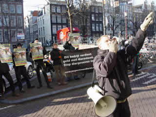Protest bij Van Der Moolen (Amsterdam, NL)
