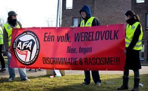 AFA Fryslan bezoekt werkplek van kandidaat staten lid voor de fascistische PVV