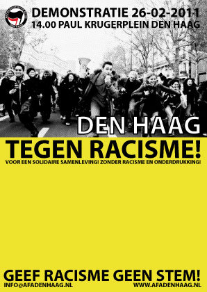 Flyer demonstratie Den Haag