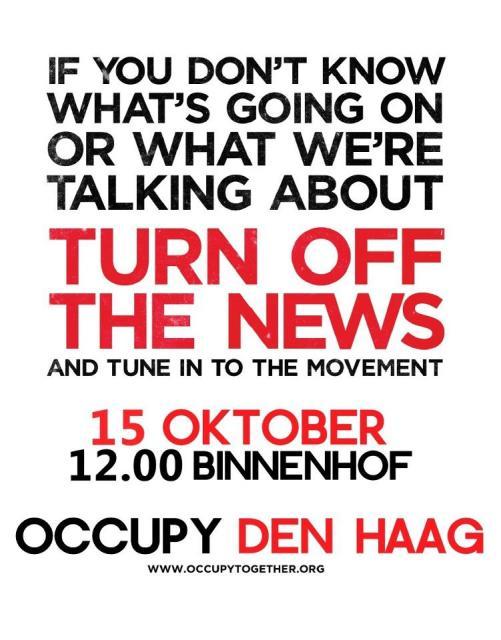 Poster #OccupyDenHaag