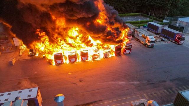 Burning trucks Burning trucks