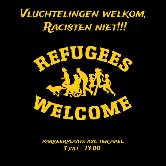 Vluchtelingen welkom, racisten niet!